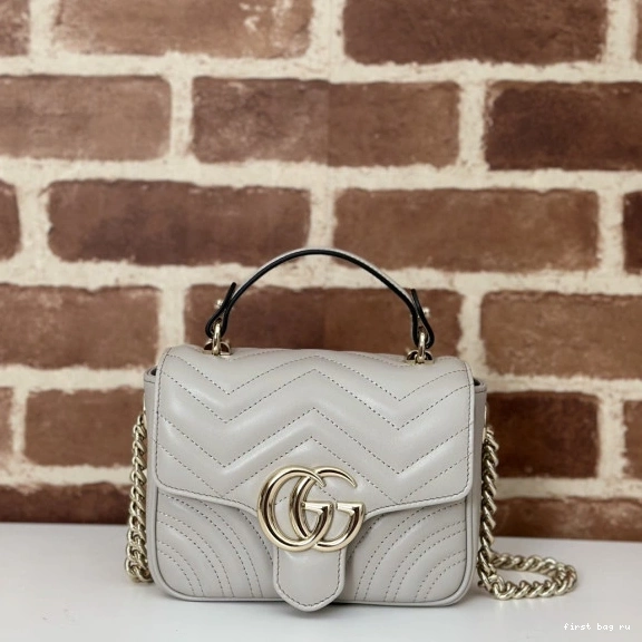 First bag ru bag-17*13*6CM top handle GG mini Marmont GUCCI 0806